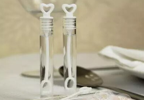 Seifenblasen Reagenzglas mit Herzstoppel