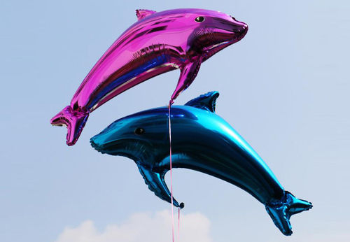 Folienballon Delphin Aluminium