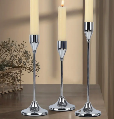 Kerzenständer silber  3-Set