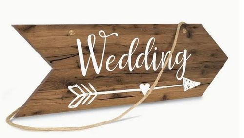 Wedding Schild Holz