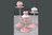 Kuchenständer mit Glocke rosa Höhe 31