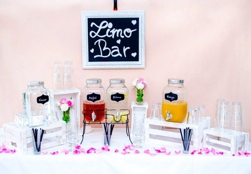 Candybar - Limo Bar Set mit 6 Behälter