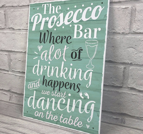Prosecco Bar Vintage Schild